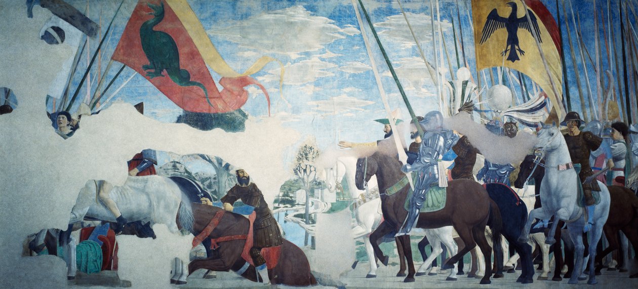 Detail z Legendy o pravém kříži ukazující vítězství Konstantina od Piera della Francesca od Piero della Francesca
