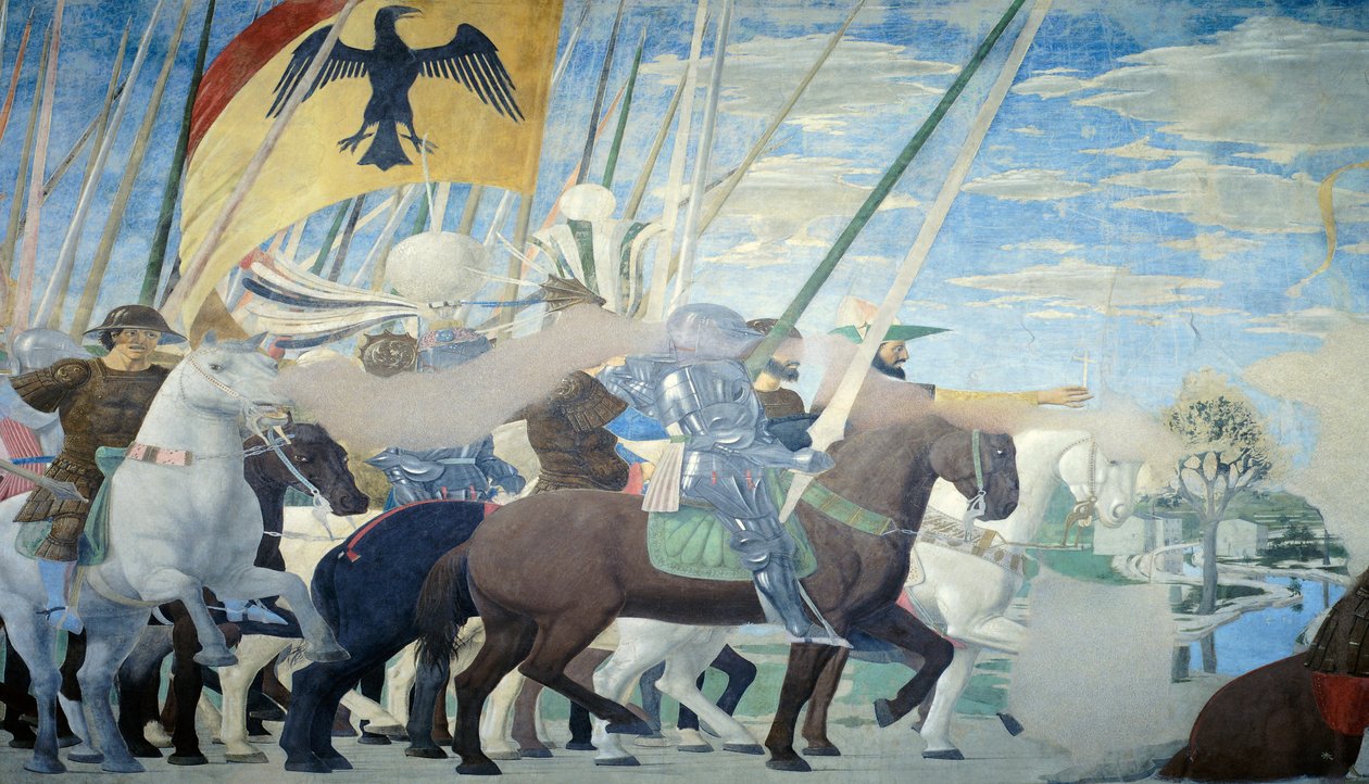 Detail z Legendy o pravém kříži ukazující vítězství Konstantina od Piera della Francesca od Piero della Francesca