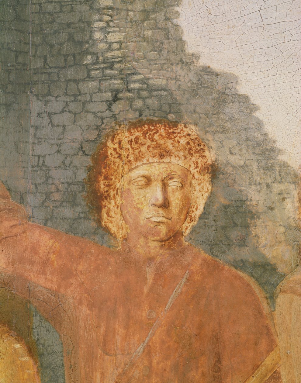Narození, 1470-50 olej na detail panelu 5240 od Piero della Francesca