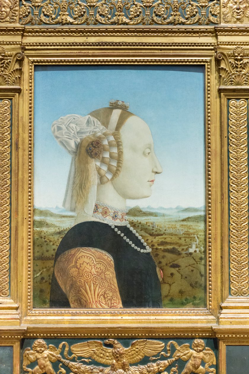 Portréty vévodkyně z Urbina, Battista Sforza od Piero della Francesca
