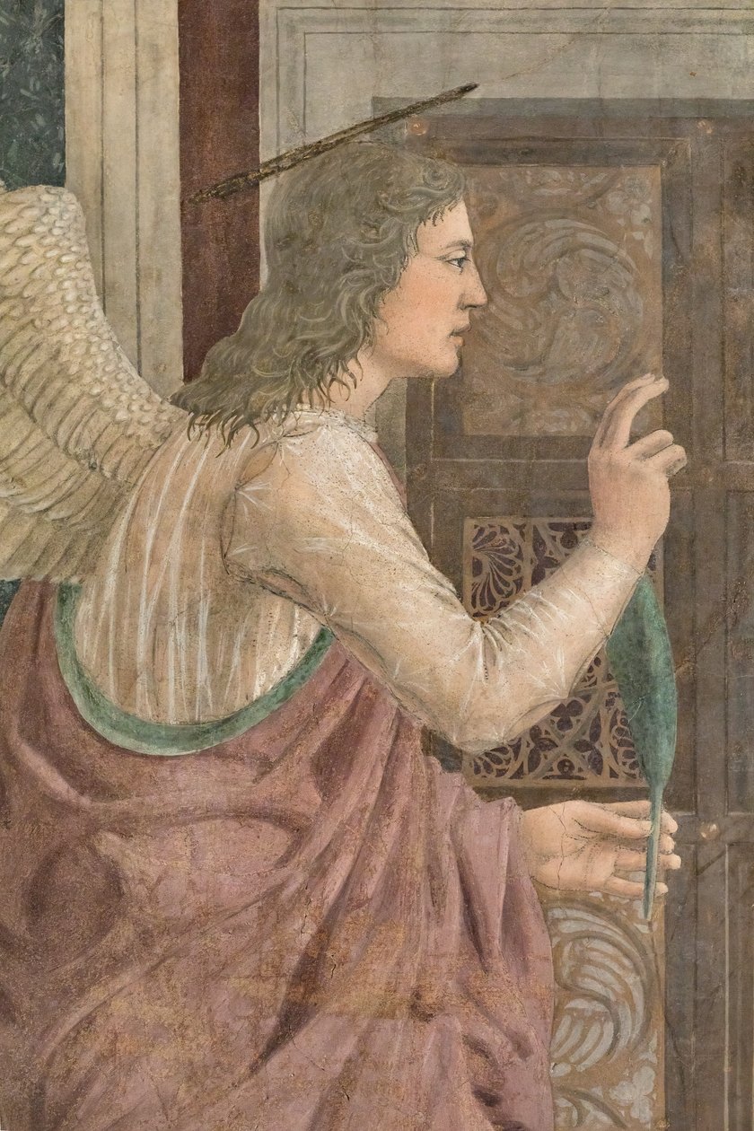 Zvěstování, detail Příběhů pravého kříže (freska) od Piero della Francesca