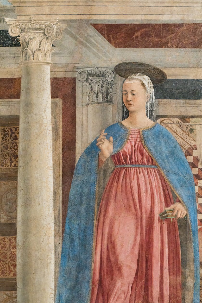 Zvěstování, detail Příběhů pravého kříže (freska) od Piero della Francesca