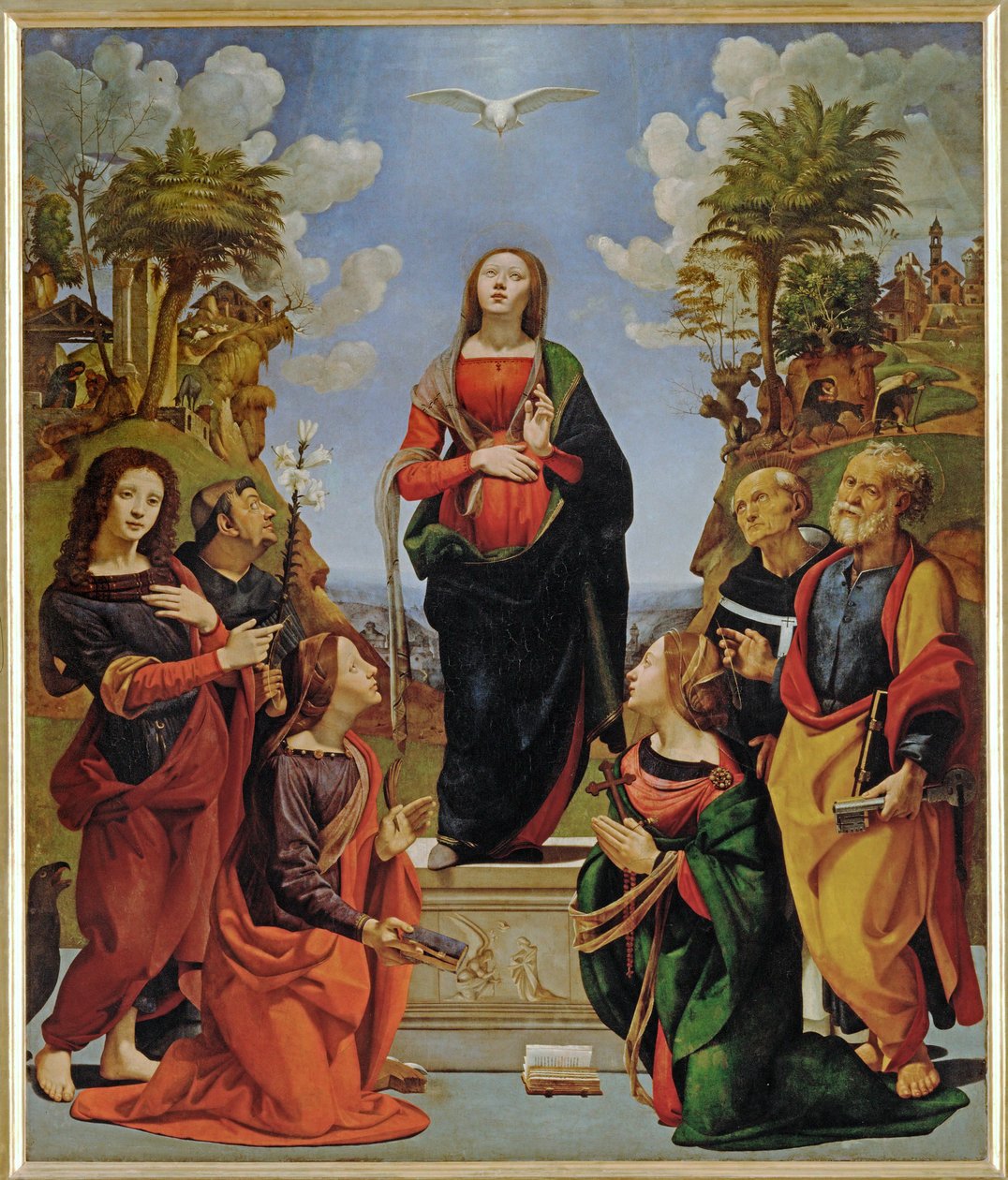 Nanebevzetí Panny Marie (malba na dřevě) od Piero di Cosimo