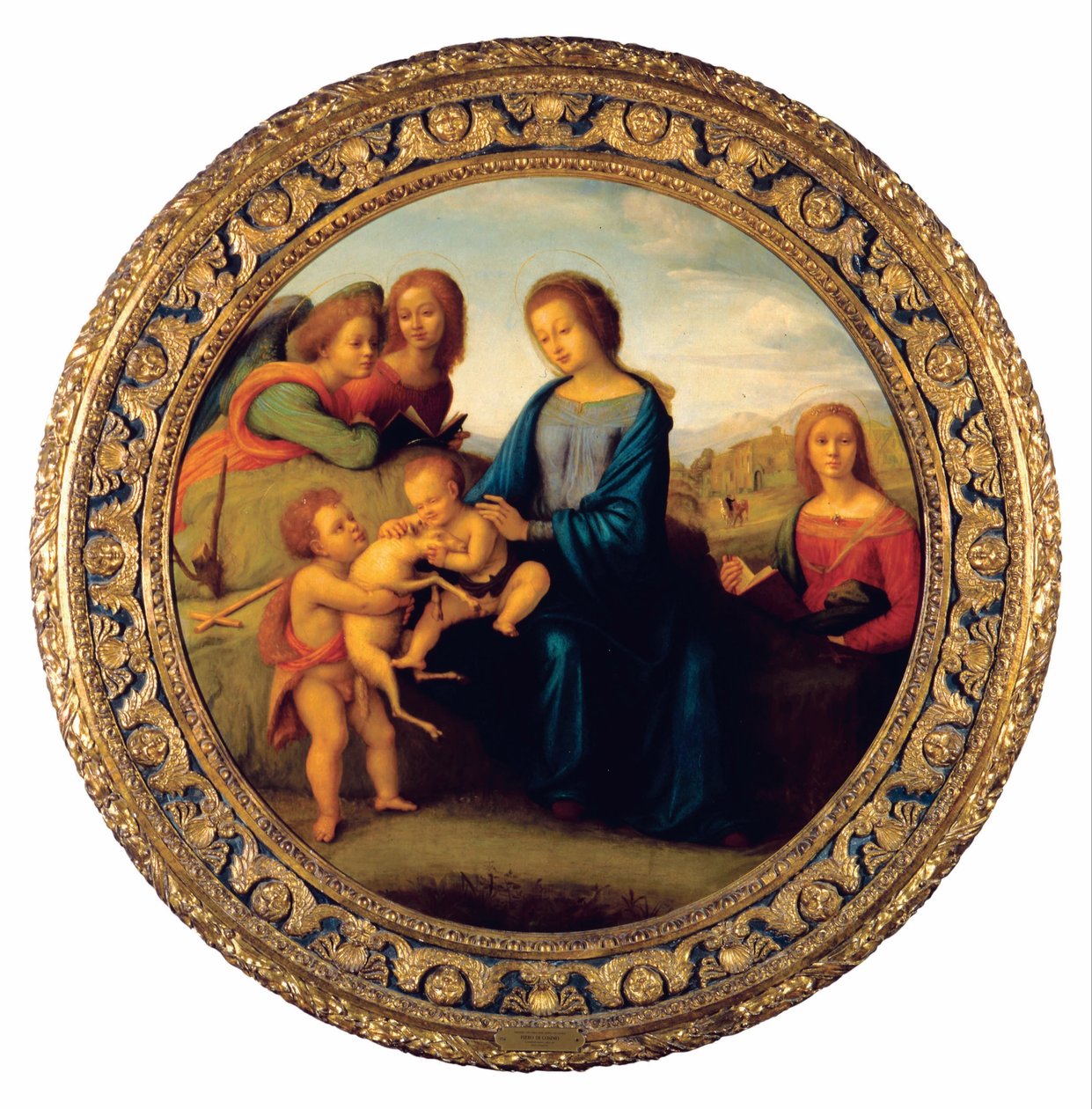Madona s dítětem, světci a anděly od Piero di Cosimo