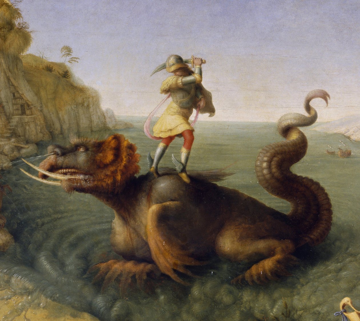 Perseus zachraňující Andromedu, kolem 1510-13 (olejové plátno) (detail) od Piero di Cosimo