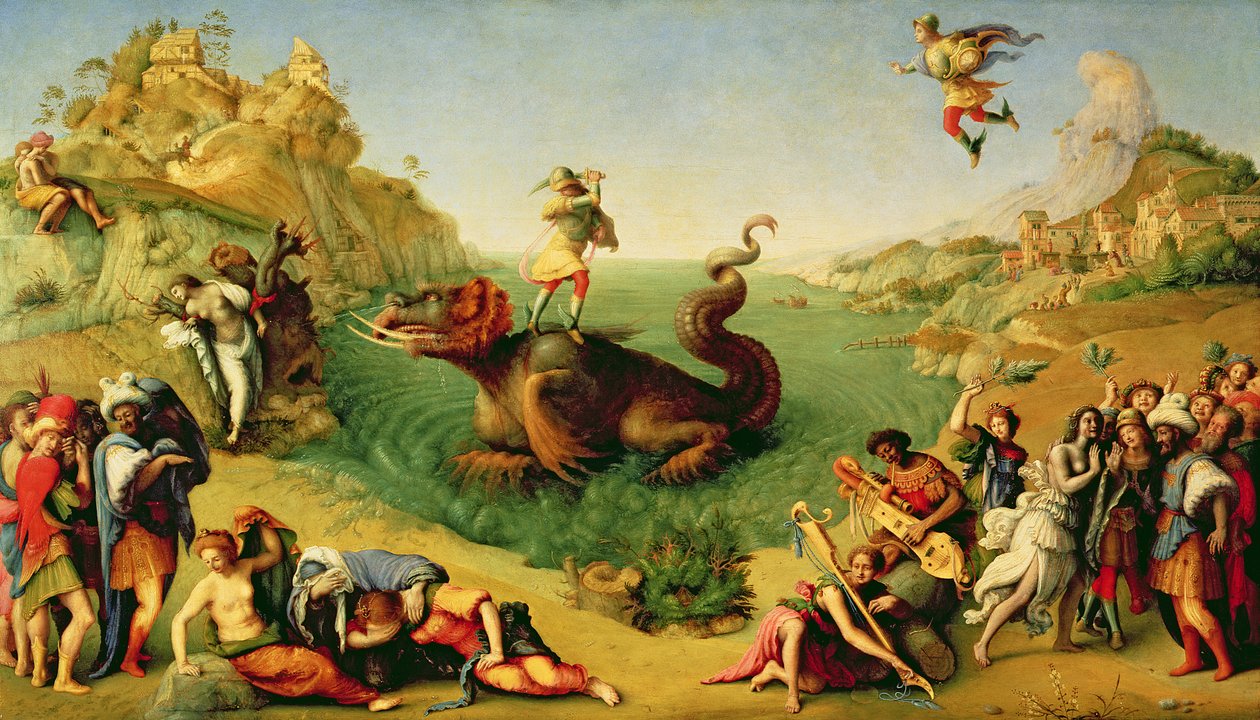 Perseus zachraňující Andromedu, kolem 1510-13 (olejové plátno) od Piero di Cosimo