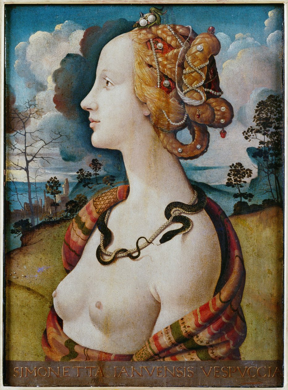 Portrét ženy řekl o Simonettě Vespucci od Piero di Cosimo