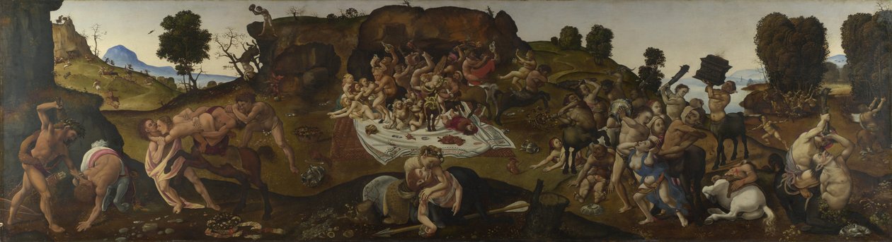 Boj mezi Lapithy a Kentaury, c. 1500-1515 od Piero di Cosimo