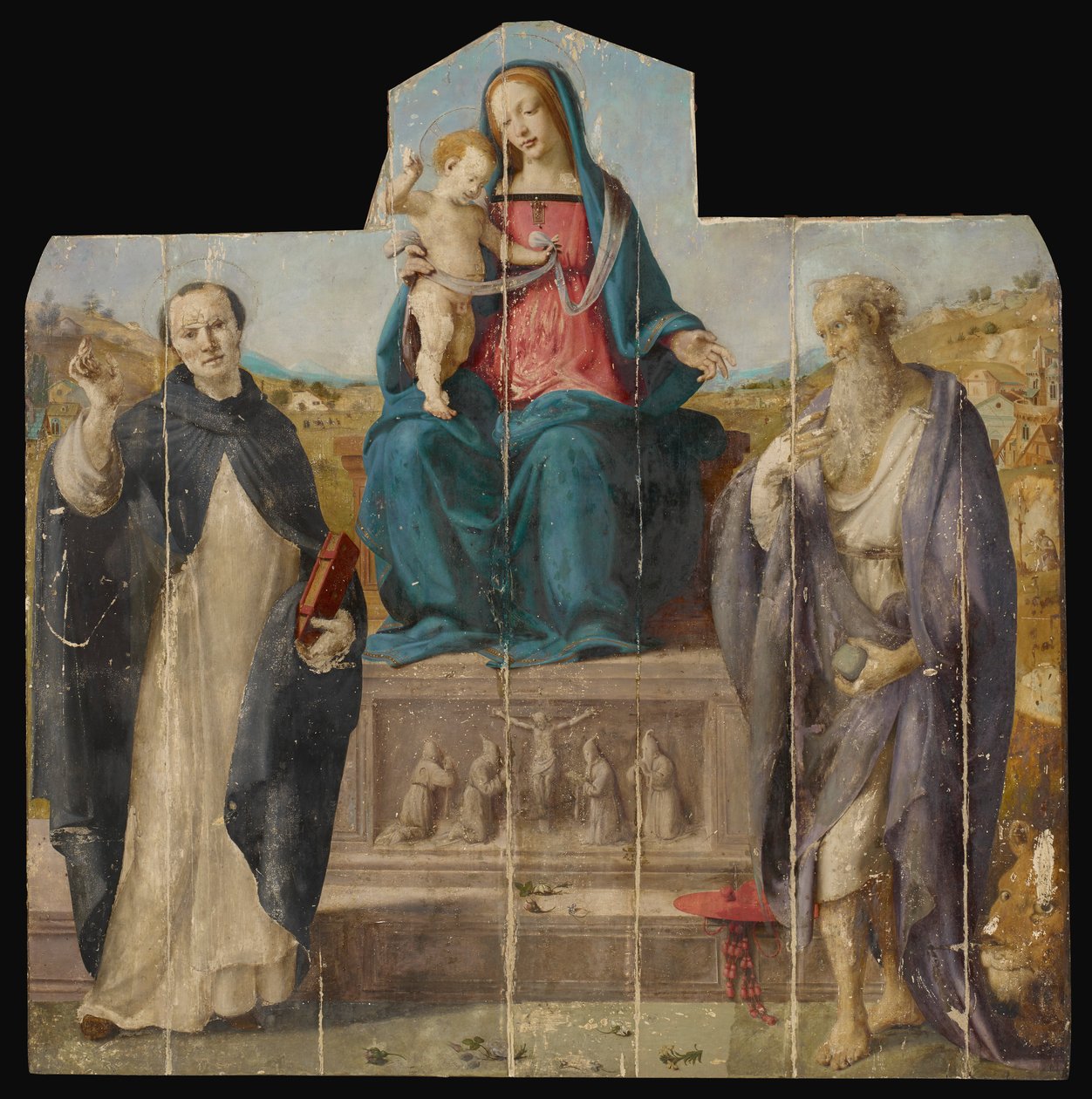 Panna a dítě se svatými Vincentem Ferrerem a Jeronýmem od Piero di Cosimo