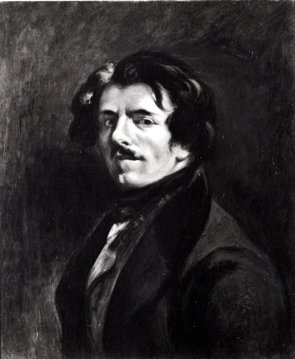Portrét Eugena Delacroixe (1798-1863) podle autoportrétu z roku 1834, 1874 od Pierre Andrieu