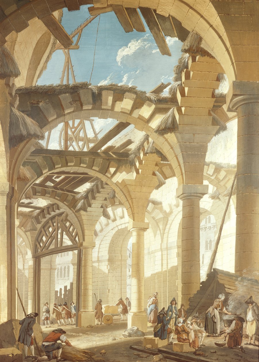 Stavba trhu s pšenicí, 1765 od Pierre Antoine Demachy