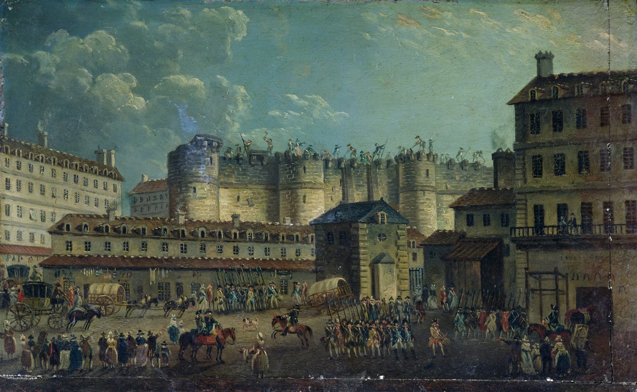 Demolice Bastily v roce 1789 od Pierre Antoine Demachy