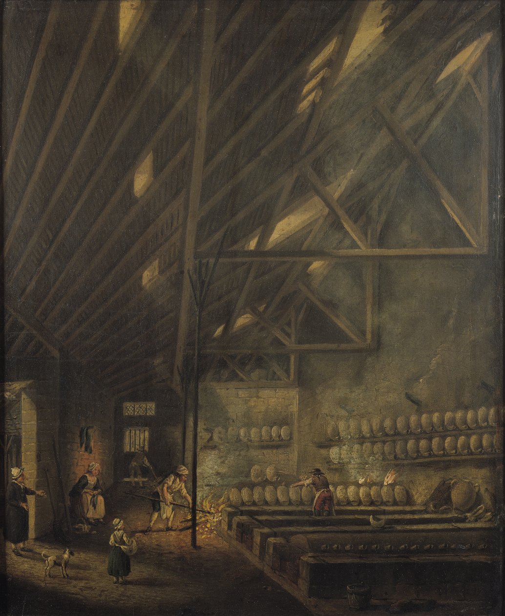 Interiér dílny, 1777 od Pierre Antoine Demachy
