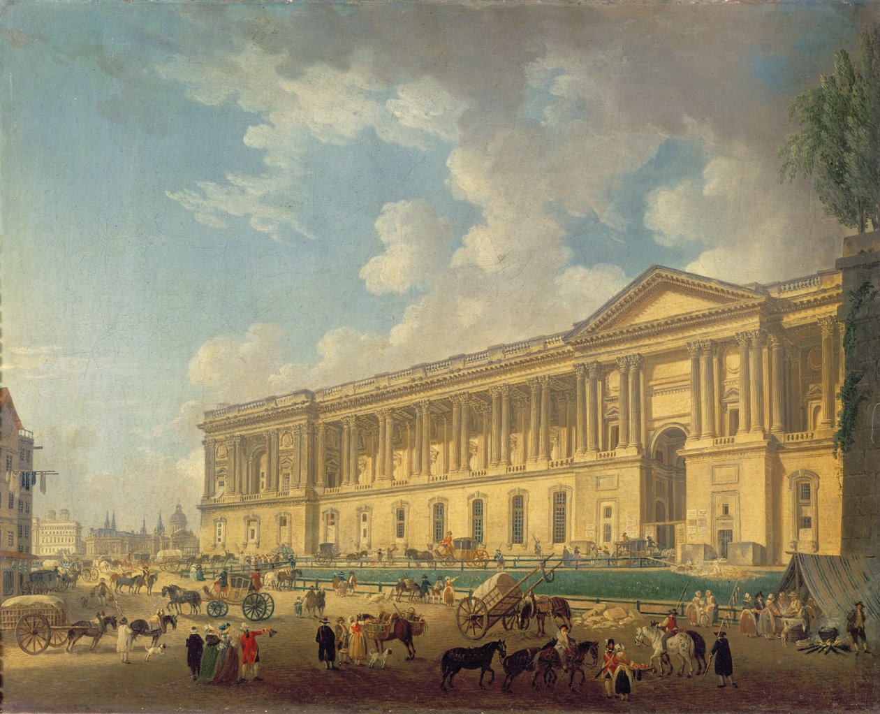Kolonáda v Louvru. c.1770 od Pierre Antoine Demachy