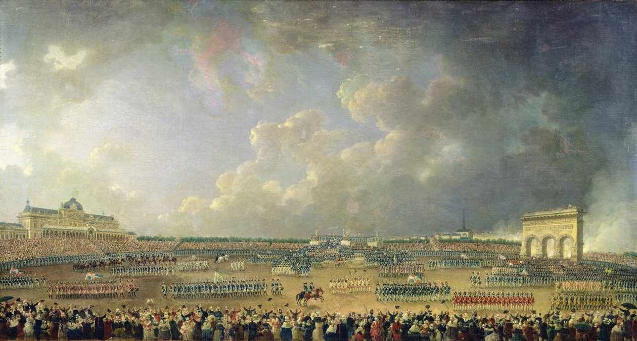 Festival federace na Champ de Mars, 14. července 1790 od Pierre Antoine Demachy