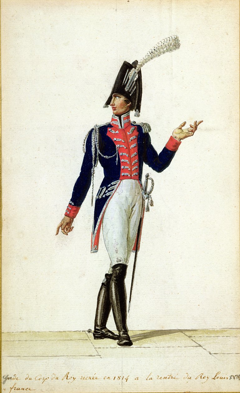 Důstojník Garde du Corps krále Ludvíka XVIII (1755-1824) v roce 1814 od Pierre Antoine Lesueur