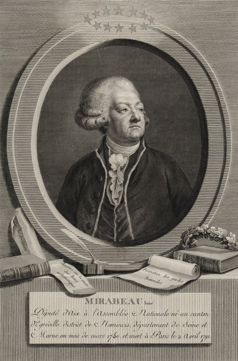 Portrét Honoré-Gabriela Riquetiho, hraběte z Mirabeau od Pierre Audouin