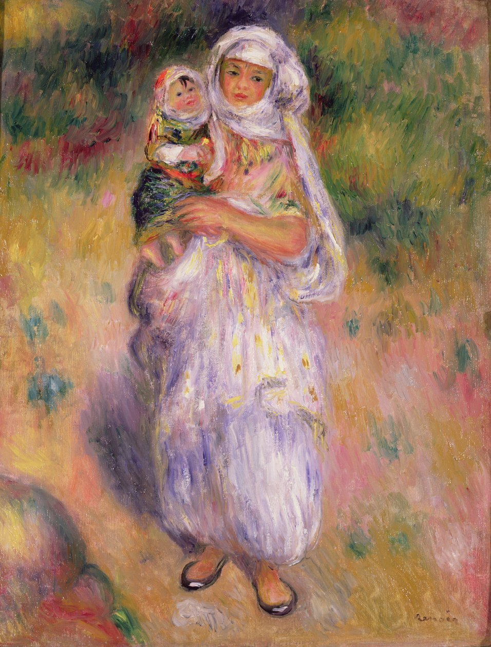 Alžírská žena a dítě, 1882 od Pierre Auguste Renoir