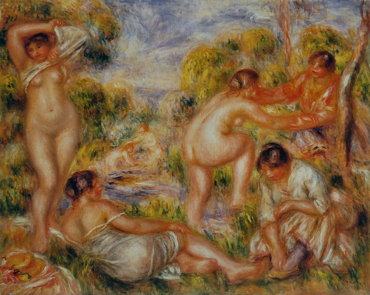 Koupající se od Pierre Auguste Renoir