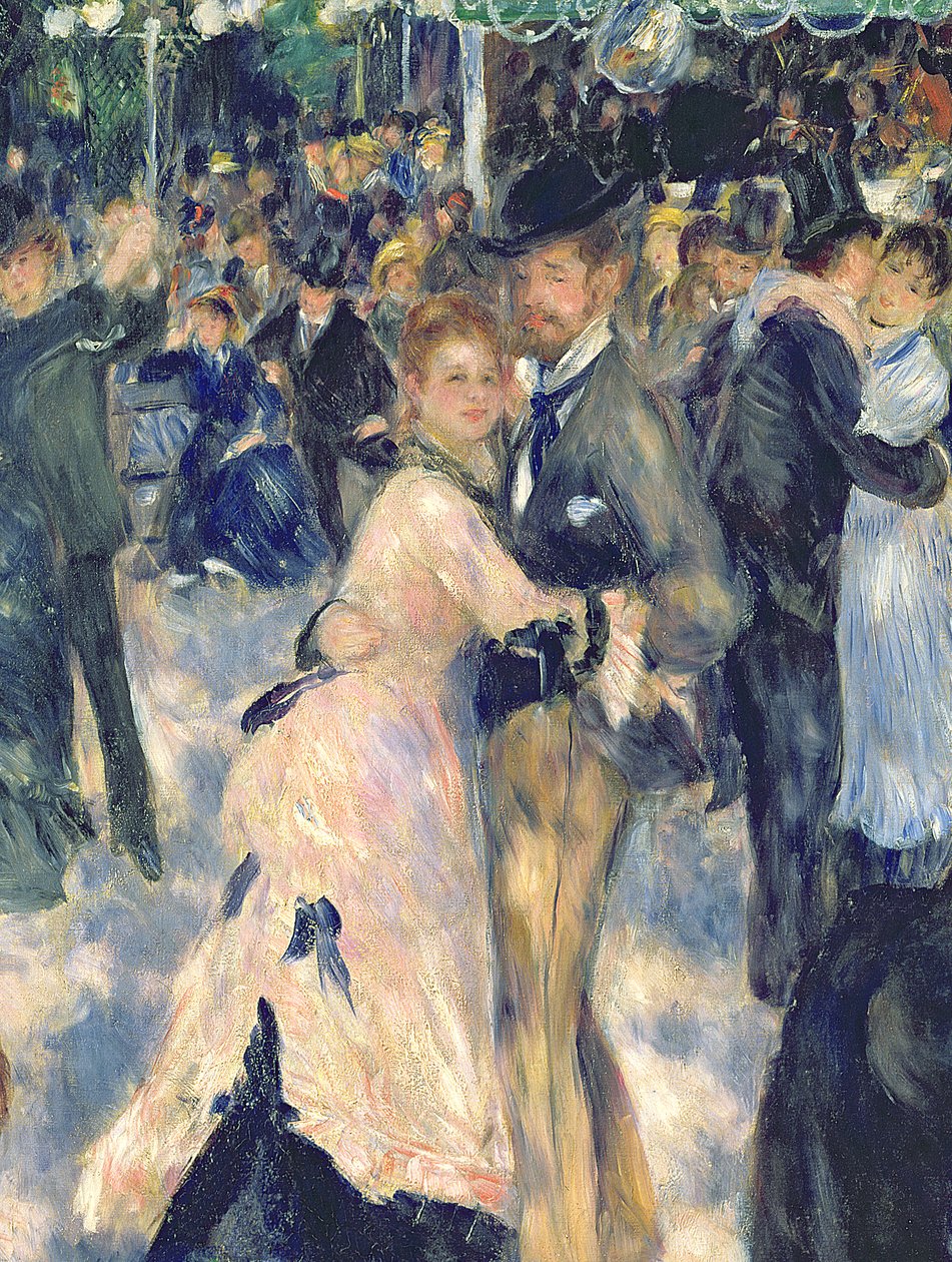 Ples v Moulin de la Galette, 1876 (detail 36481) od Pierre Auguste Renoir