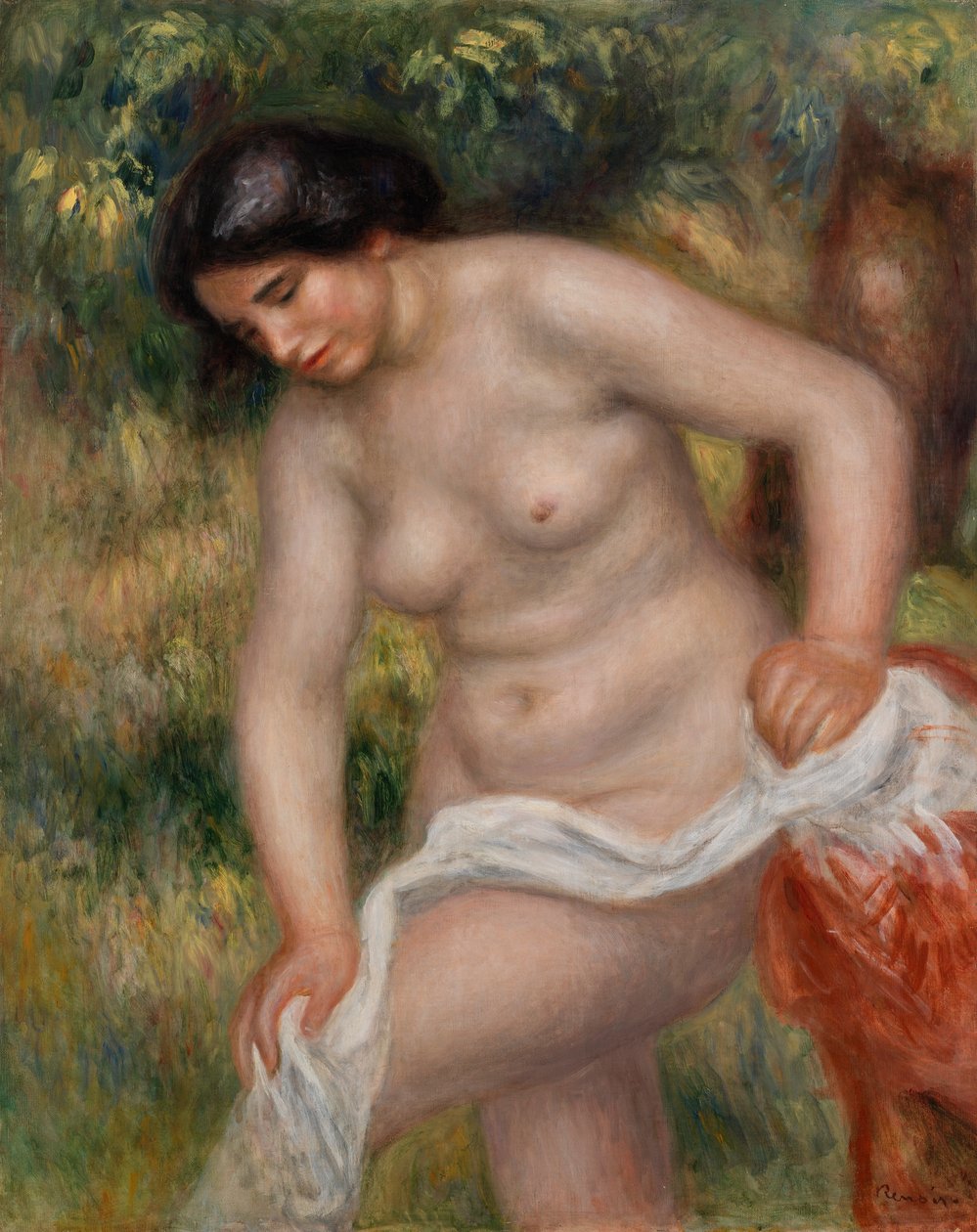 Bather Sušení sama od Pierre Auguste Renoir