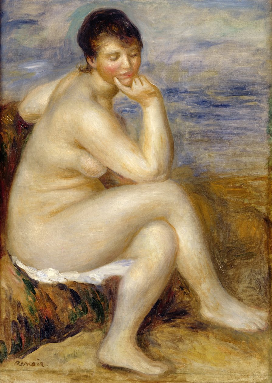 Lapač sedící na skále, 1882 od Pierre Auguste Renoir