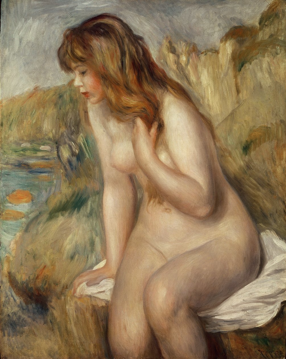 Lapač sedící na skále, 1892 od Pierre Auguste Renoir