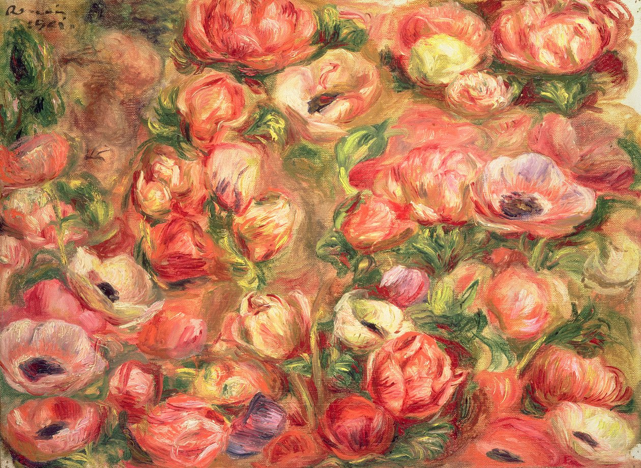 Záhon sasanek, 1901 od Pierre Auguste Renoir