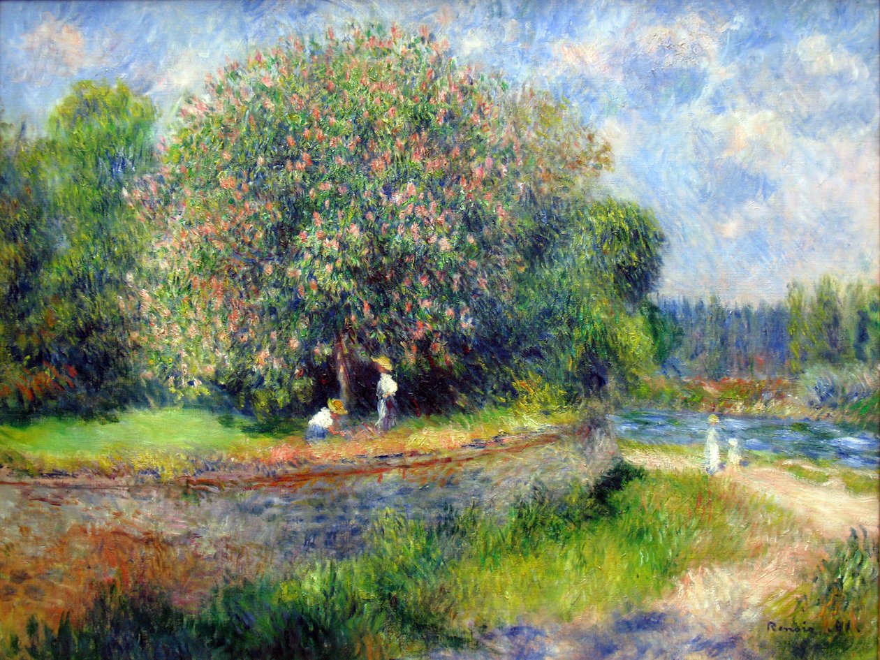 Kvetoucí kaštan od Pierre Auguste Renoir