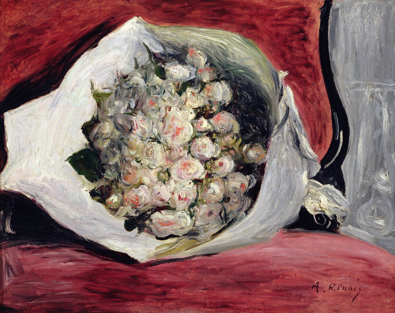 Kytice v divadelním boxu, cca 1878-80 od Pierre Auguste Renoir
