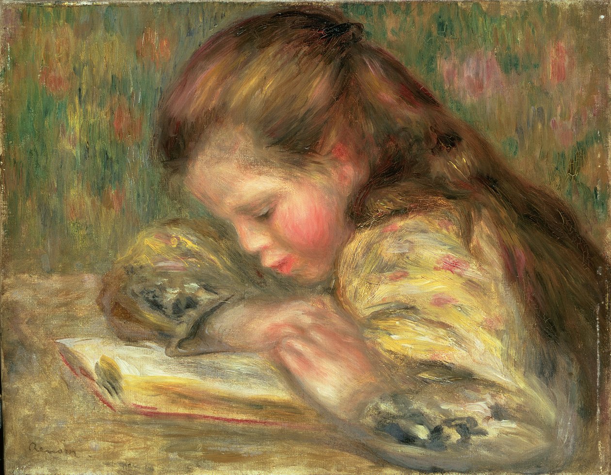 Dětské čtení, kolem roku 1890 od Pierre Auguste Renoir