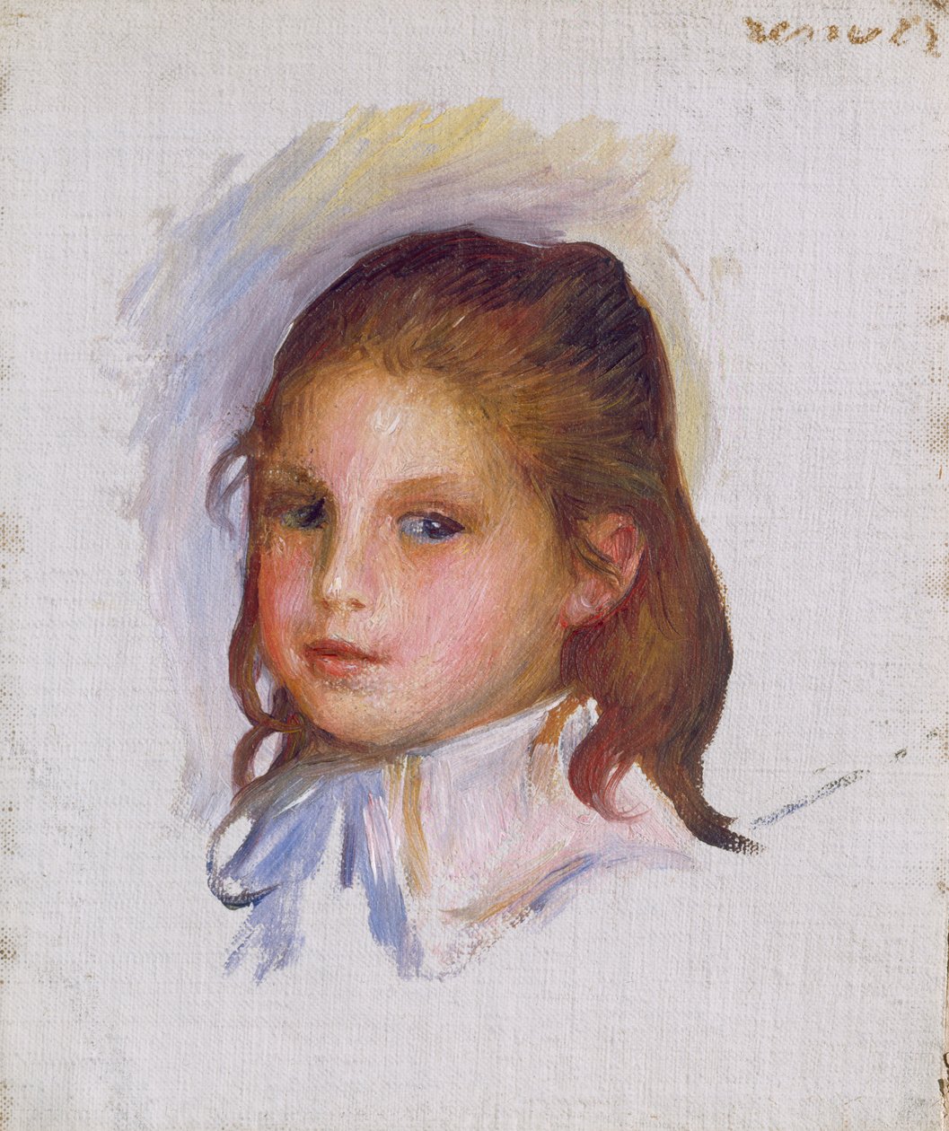 Dítě s hnědými vlasy, 1887-88 od Pierre Auguste Renoir