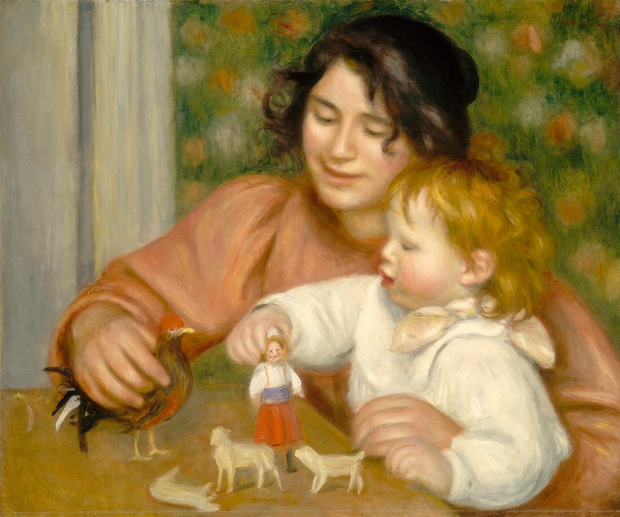 Dítě s hračkami, Gabrielle a syn umělce, Jean, 1895-96 od Pierre Auguste Renoir