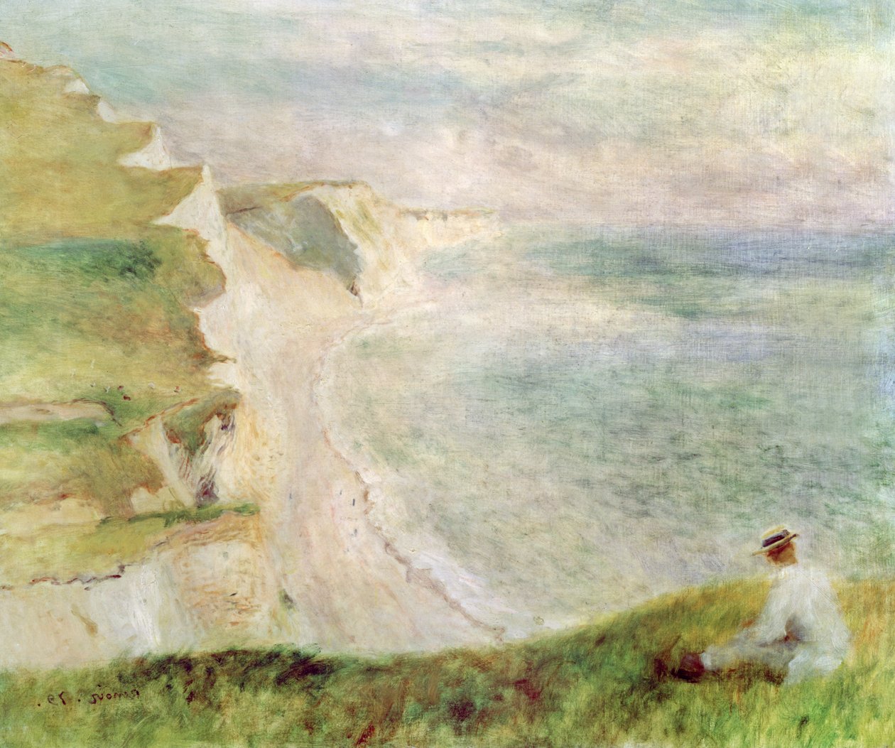 Útesy v Pourville, 1879 od Pierre Auguste Renoir