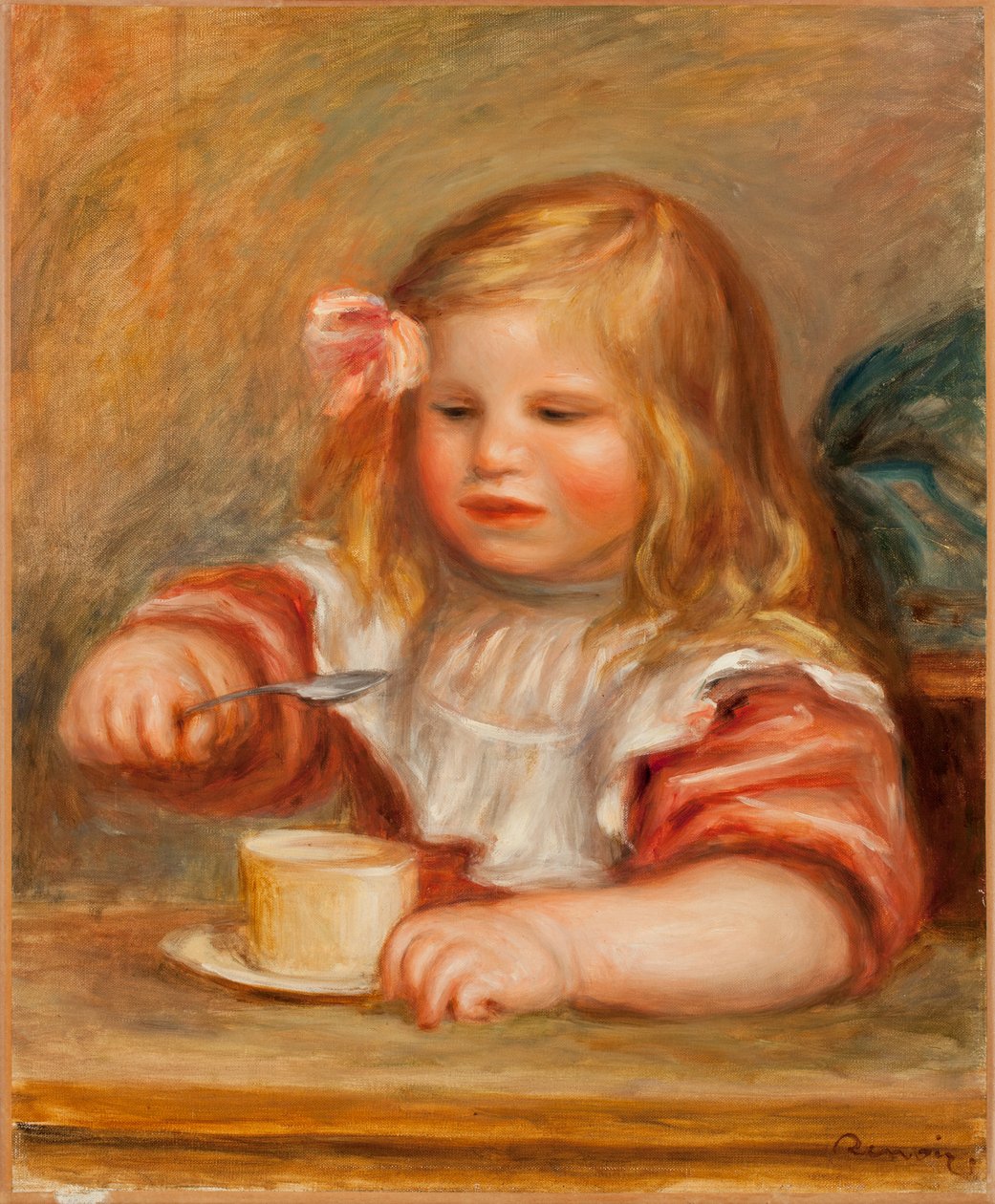 Coco jí polévku od Pierre Auguste Renoir