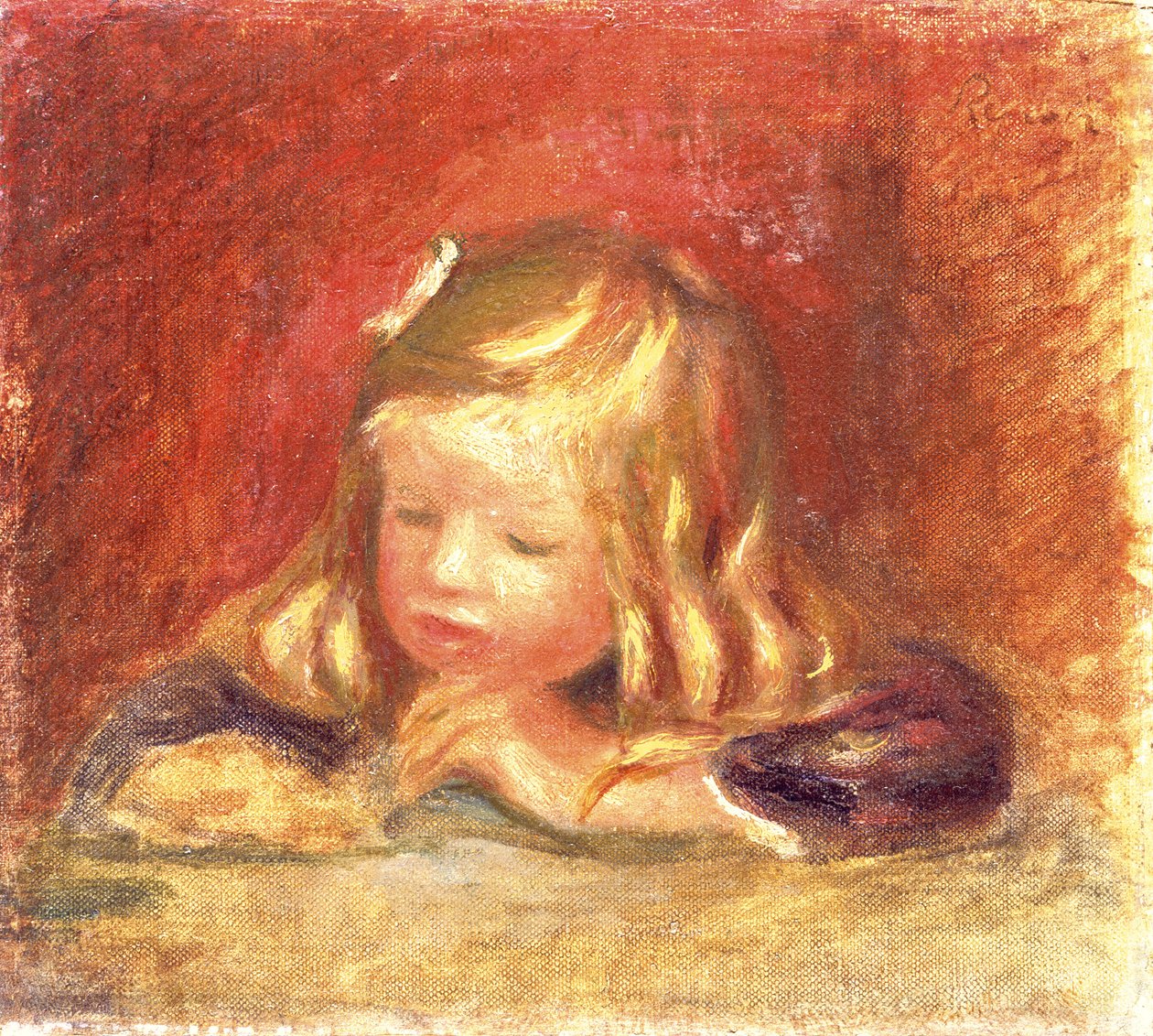 Coco u stolu (Claude Renoir Reading) 1905 od Pierre Auguste Renoir