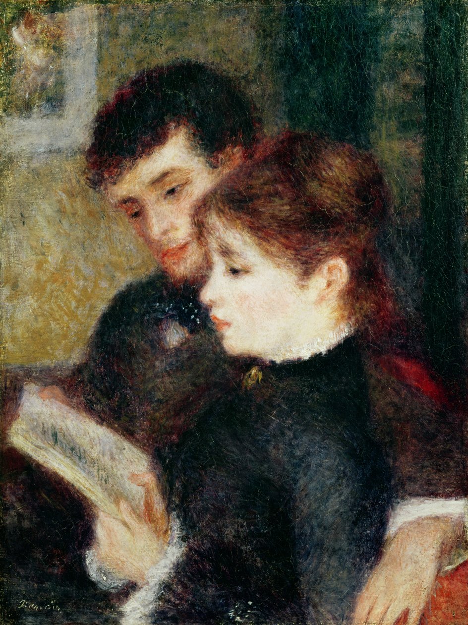 Párové čtení (Edmond Renoir a Marguerite Legrand) od Pierre Auguste Renoir