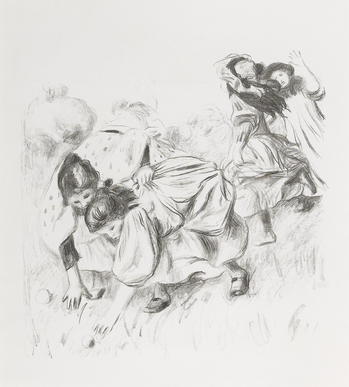 Děti hrají míč od Pierre Auguste Renoir