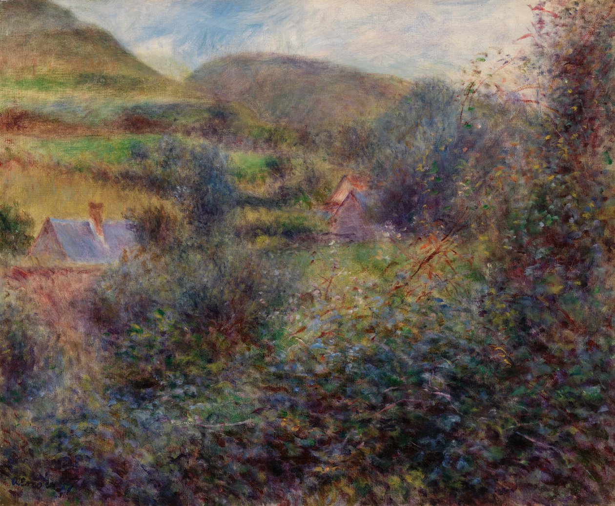 Prostředí Bernevalu od Pierre Auguste Renoir