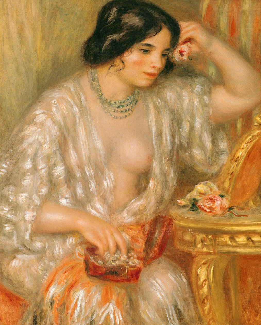 Gabrielle se šperky, 1910 od Pierre Auguste Renoir