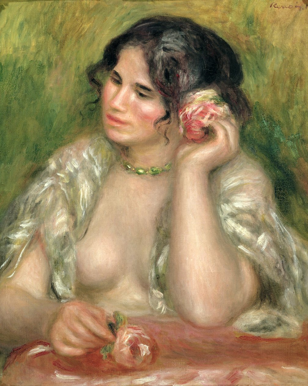Gabrielle s růží, 1911 od Pierre Auguste Renoir