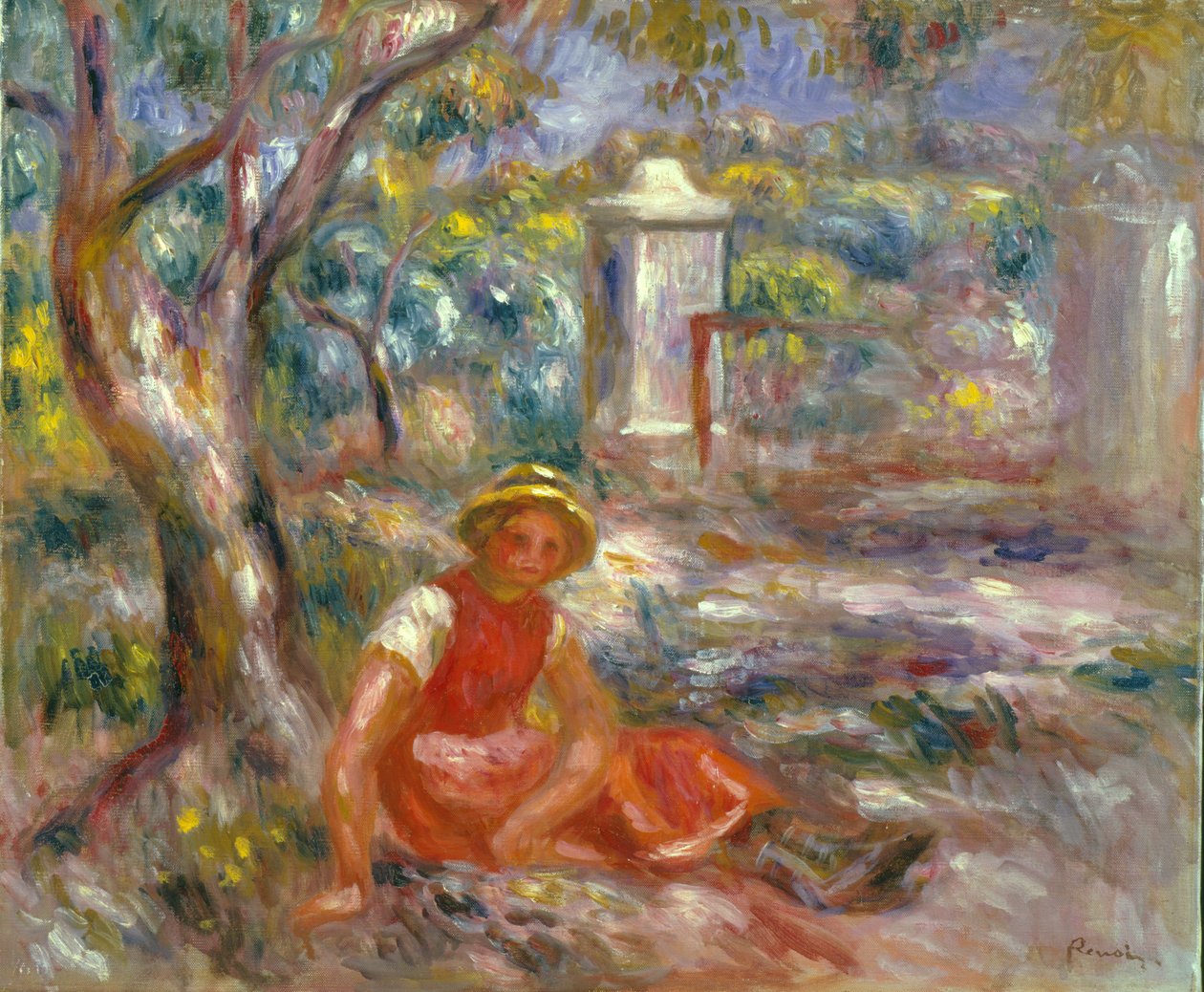 Dívka u brány, kolem roku 1914 od Pierre Auguste Renoir