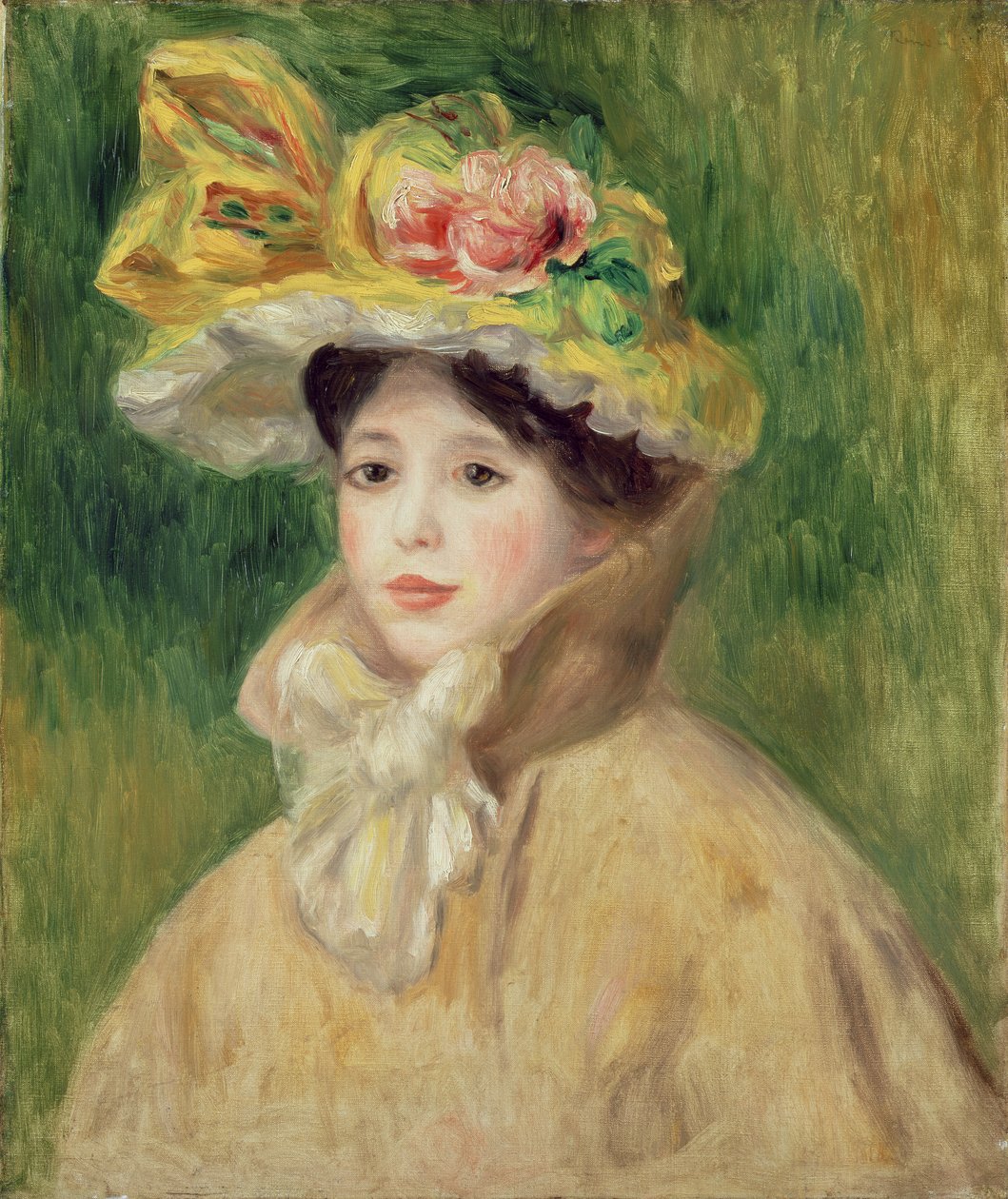 Dívka se žlutým pláštěm, 1901 od Pierre Auguste Renoir