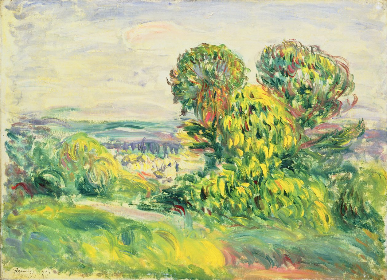 Zelené stromy, 1890 od Pierre Auguste Renoir