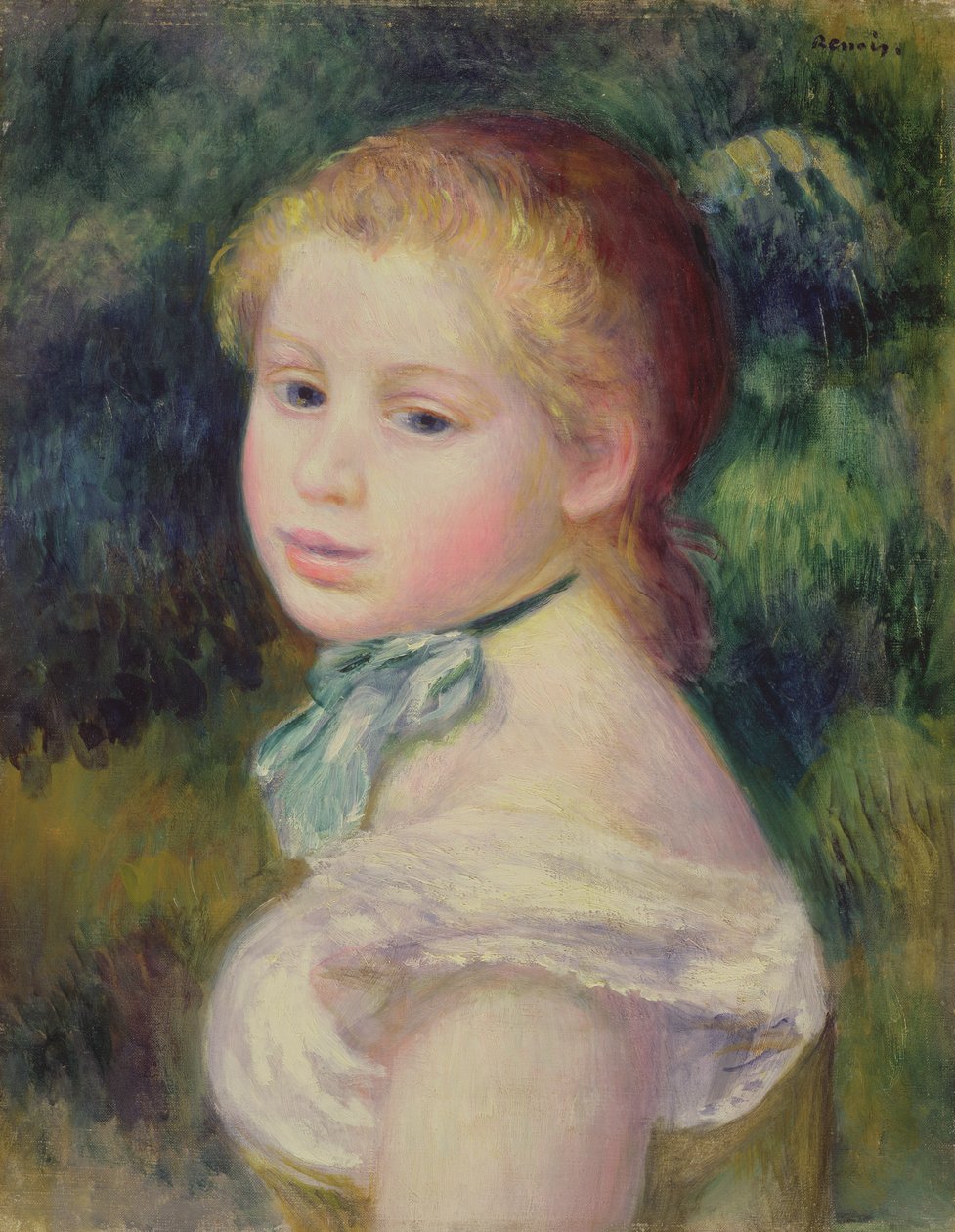 Hlava dívky, 1885 od Pierre Auguste Renoir