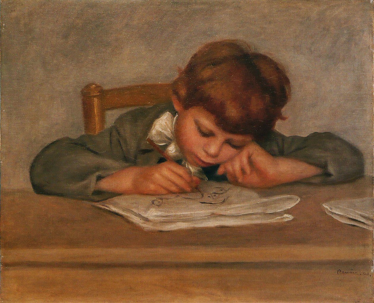 Kresba Jean Renoir od Pierre Auguste Renoir