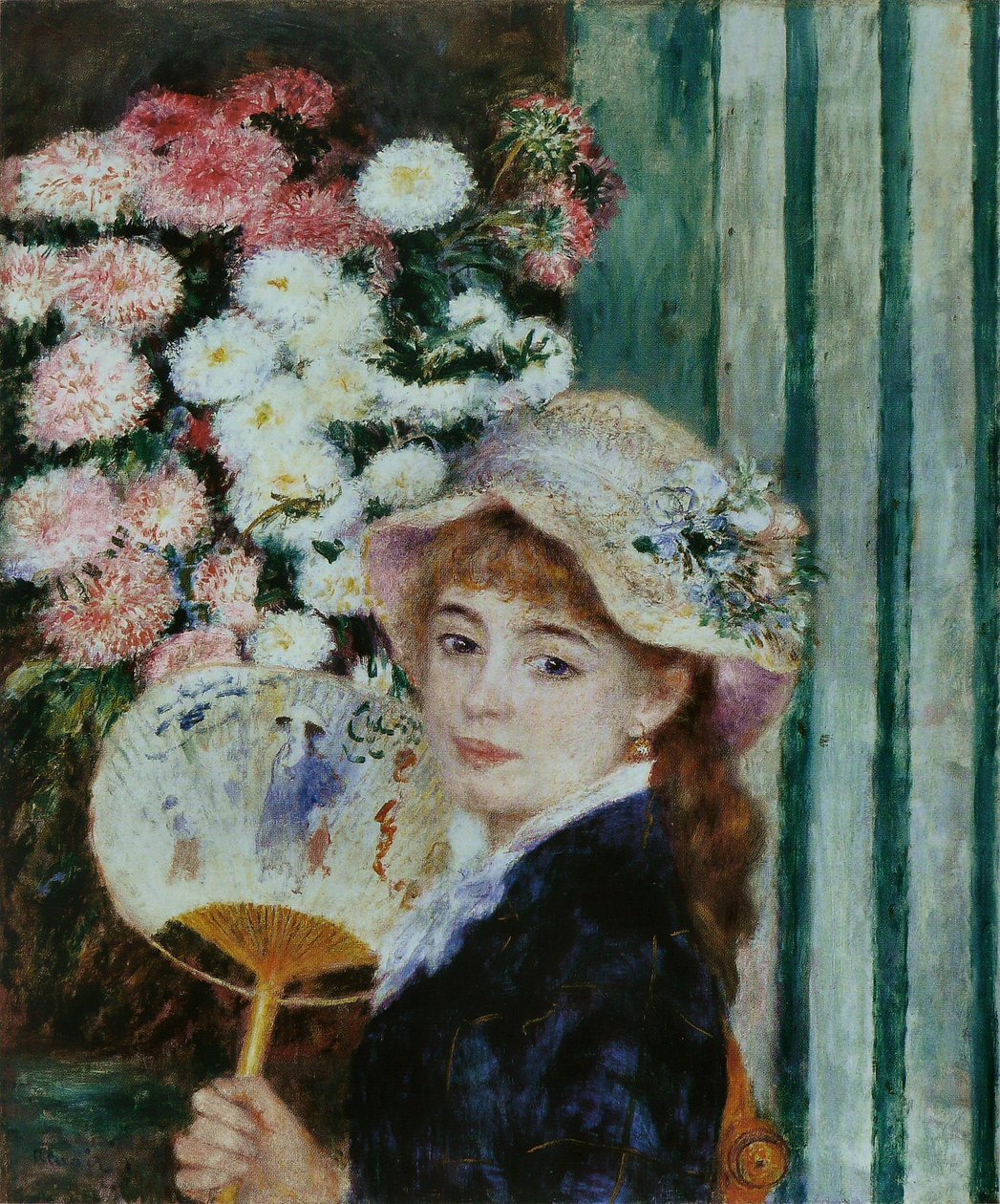 Mladá dívka s vějířem od Pierre Auguste Renoir