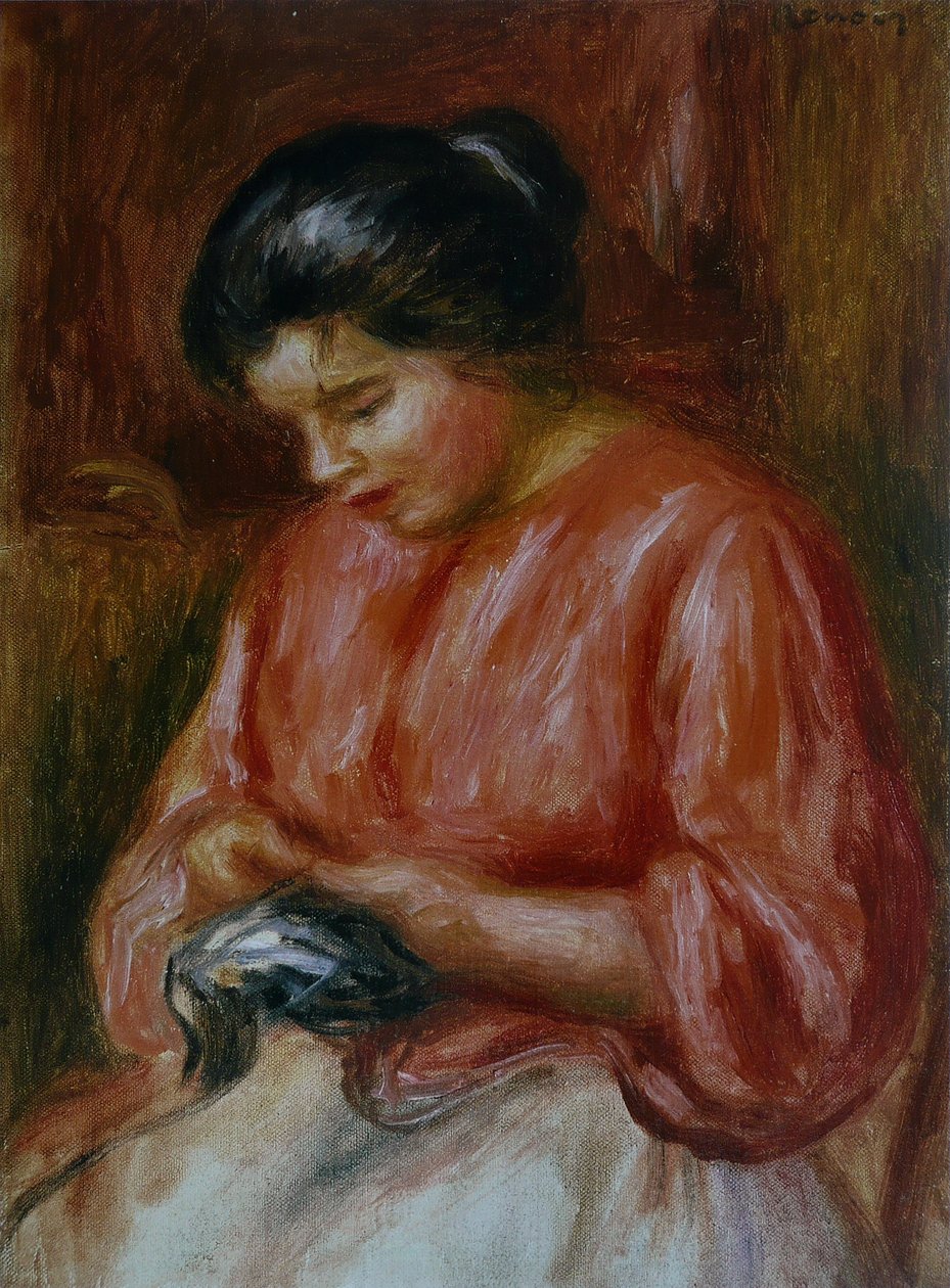 Dívka v červeném od Pierre Auguste Renoir