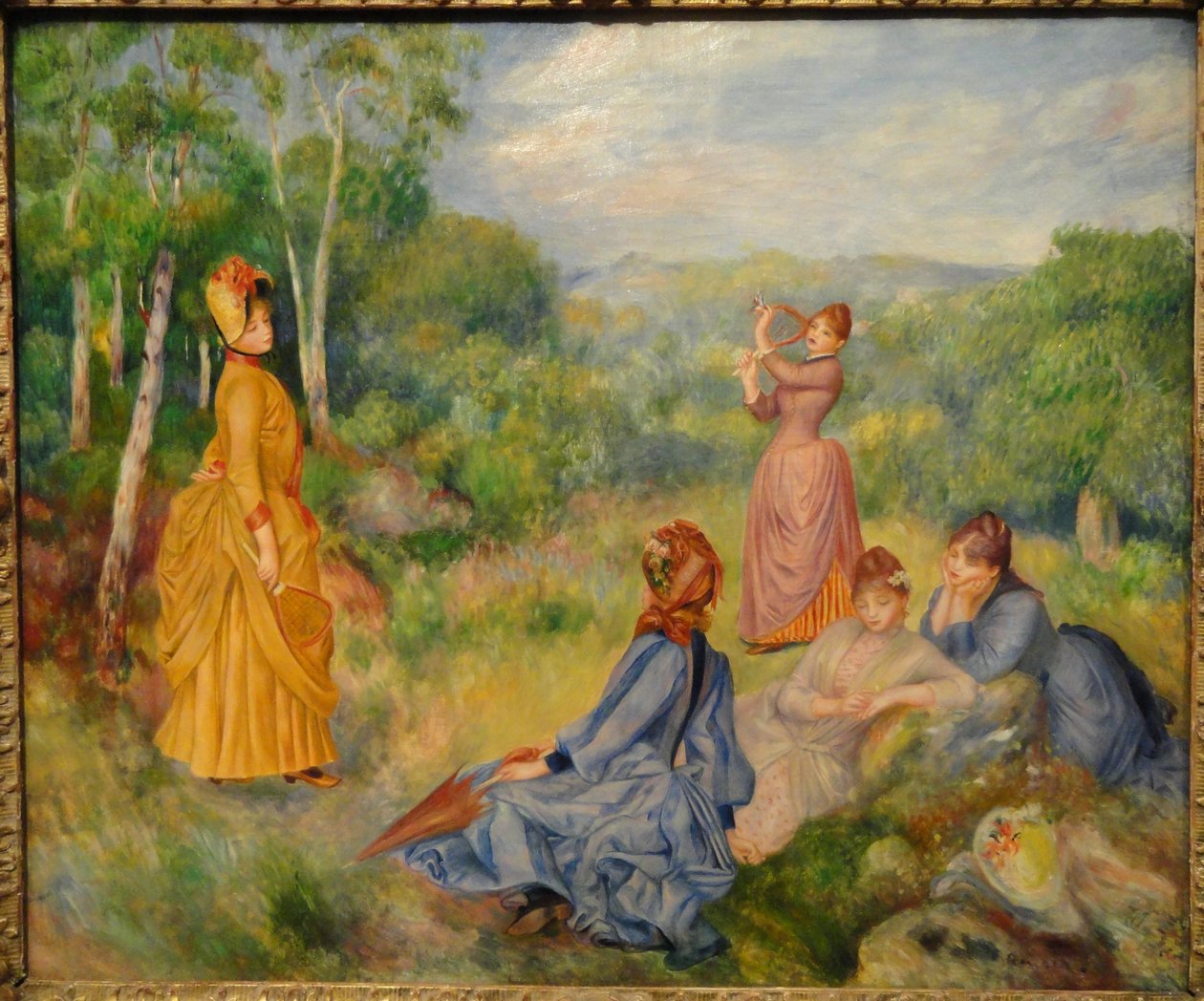 Mladé dívky hrající Shuttlecock od Pierre Auguste Renoir