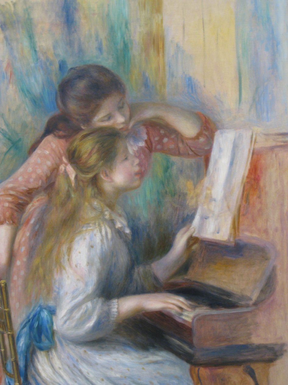 Mladé dívky na klavír od Pierre Auguste Renoir